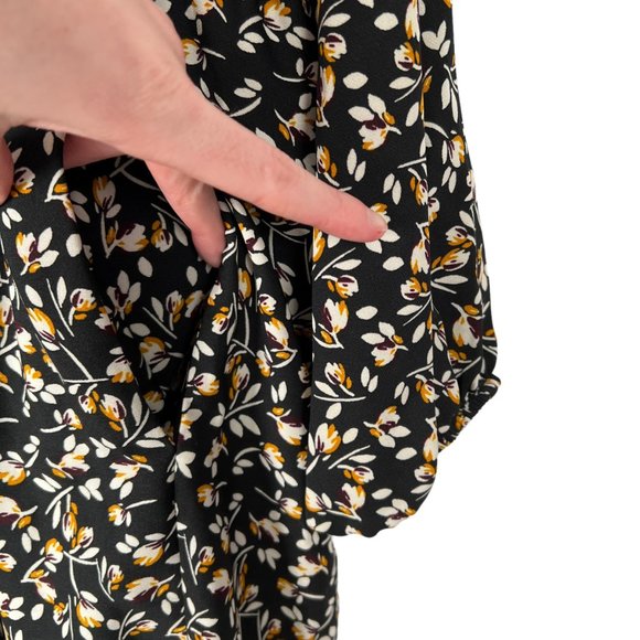 Stunning Zara Balloon Long Sleeve Floral Print Oversized Babydoll Mini Dress - S - Picture 4 of 5